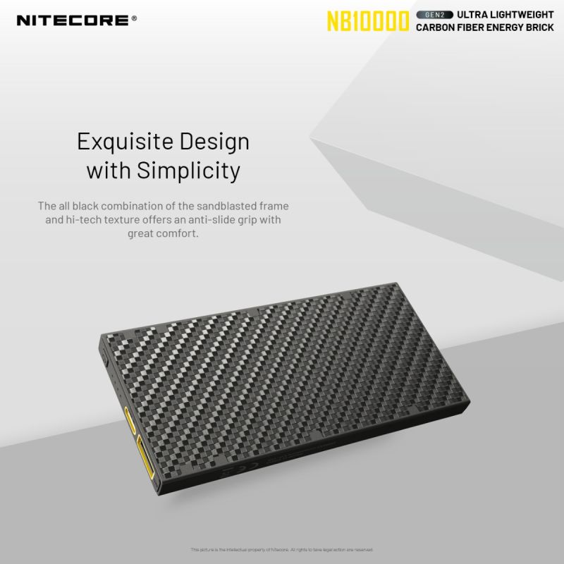 Nitecore NB10000 Gen II Ultra-slim 10000mAh Power Bank with QC Quick-Charge Lightweight Travel Charger