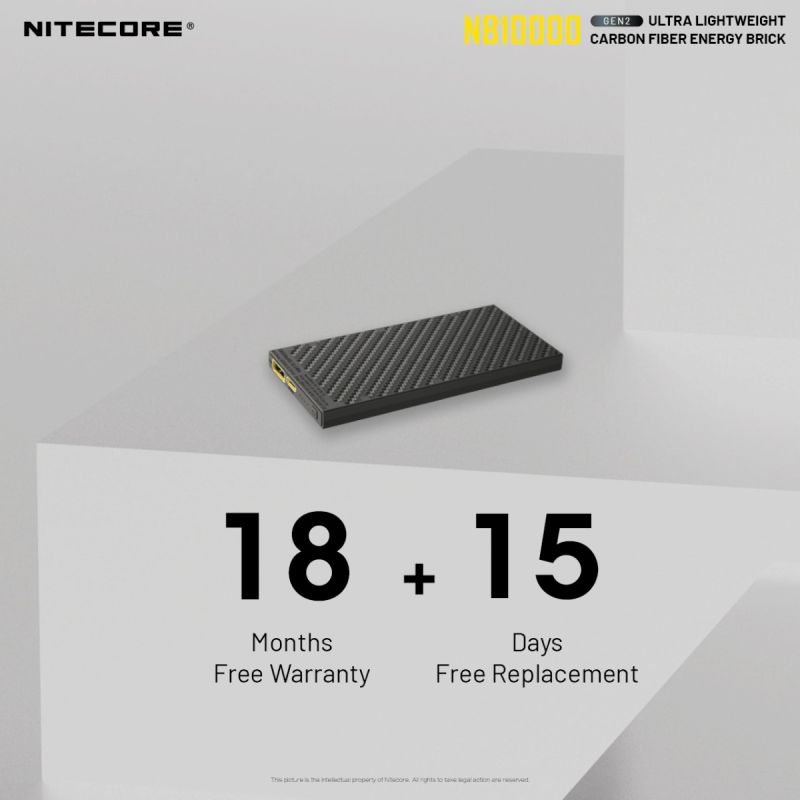 Nitecore NB10000 Gen II Ultra-slim 10000mAh Power Bank with QC Quick-Charge Lightweight Travel Charger