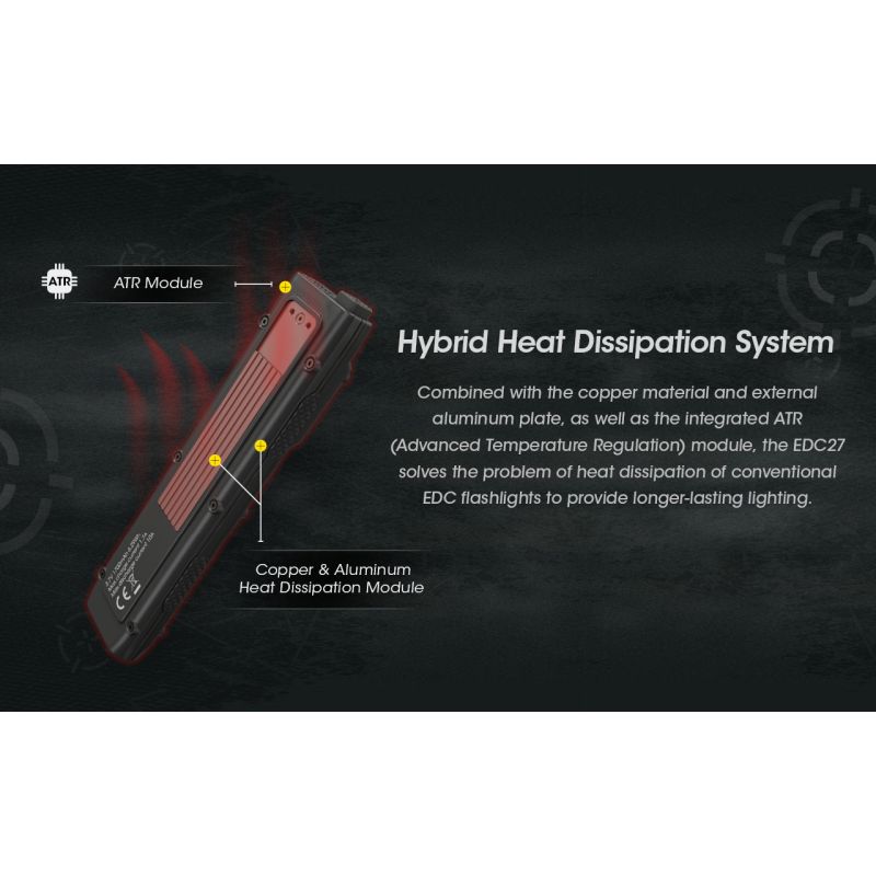 NITECORE EDC27 Lightweight 3000 Lumen Rechargeable Flashlight for Outdoor Adventures and Emergency Preparedness