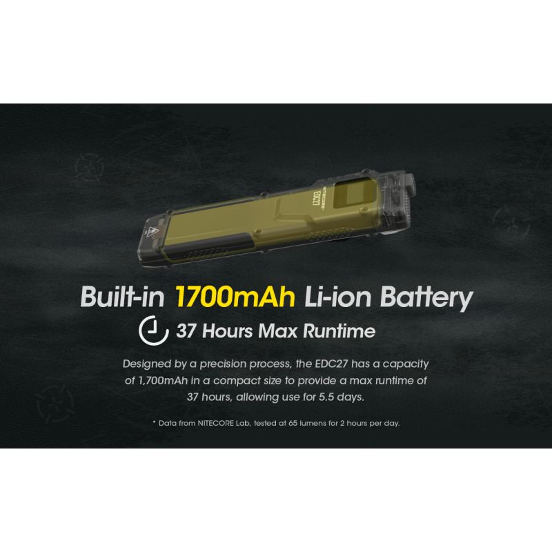 NITECORE EDC27 Lightweight 3000 Lumen Rechargeable Flashlight for Outdoor Adventures and Emergency Preparedness