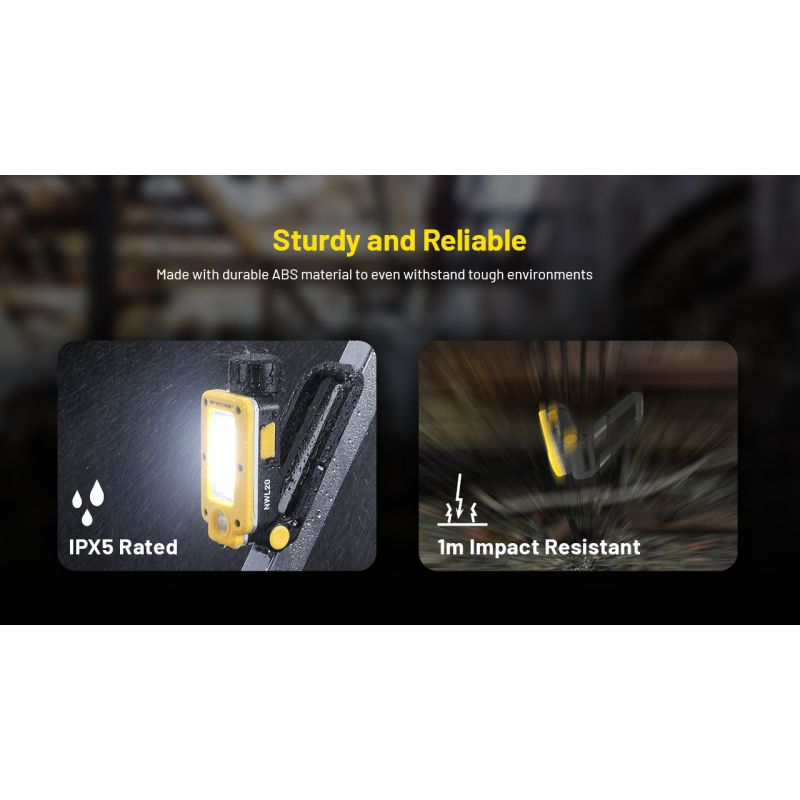 NITECORE NWL20 Portable Floodlight 600 Lumens Versatile Lighting with Triple Output for Outdoor and Emergency Use