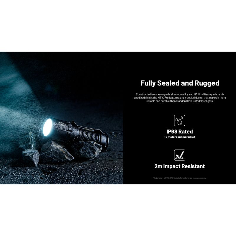 Nitecore MT1C Pro EDC Flashlight 1000 Lumens Compact Durable Hiking and Emergency Flashlight 360m Beam