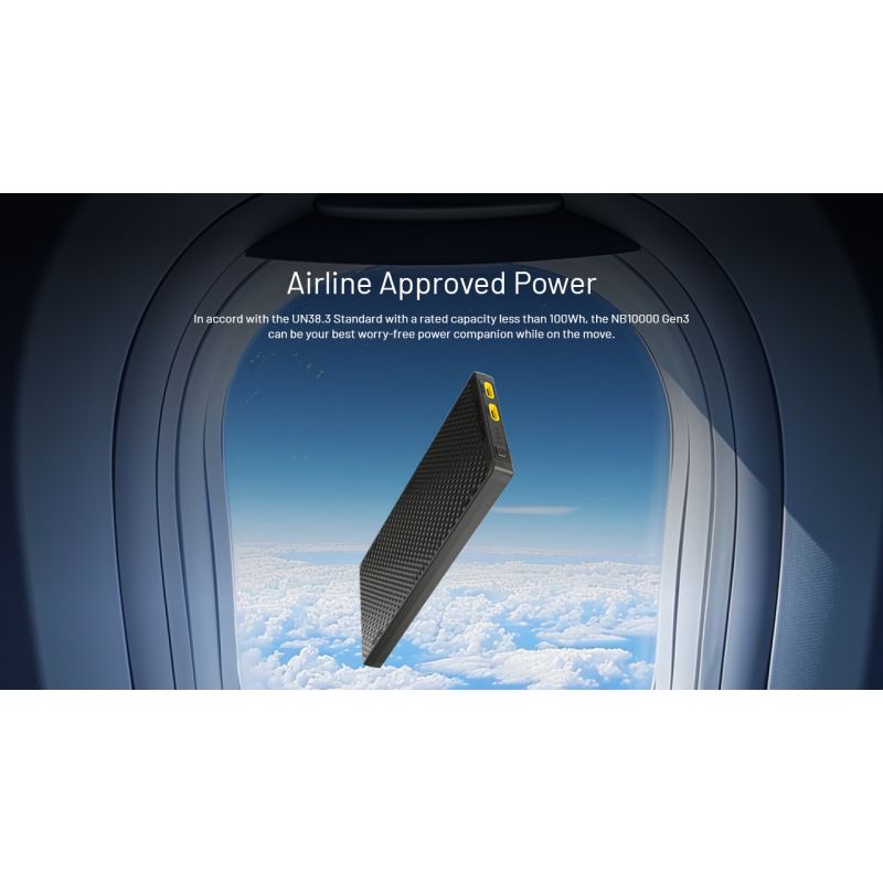 Nitecore NB10000 Gen III Ultra-Slim Power Bank 10000mAh Fast Charging Portable Charger with Dual USB-C Ports