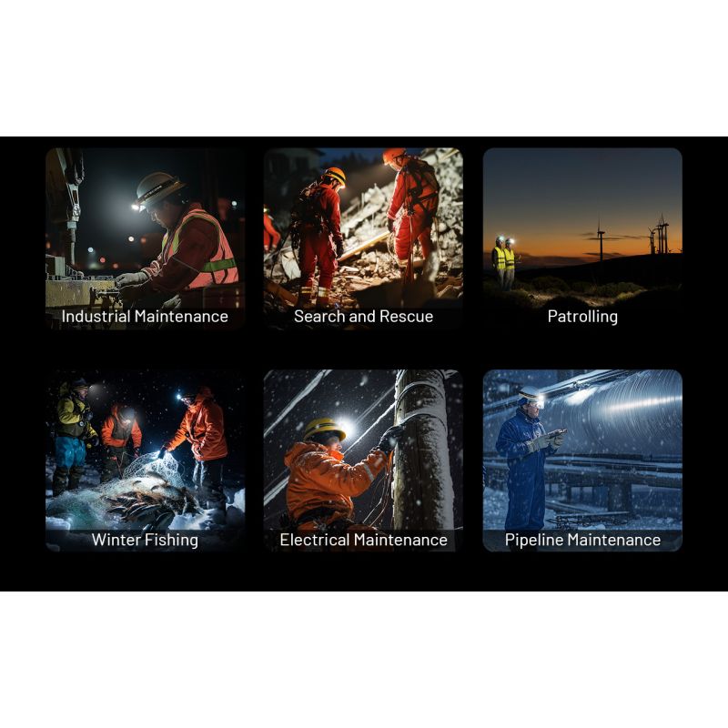 NITECORE HU2000 LED Headlamp 2000 Lumens USB-C Rechargeable Lightweight and Durable for Outdoor Work