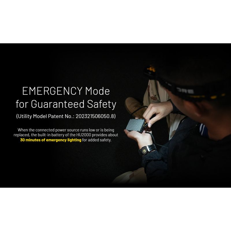 NITECORE HU2000 LED Headlamp 2000 Lumens USB-C Rechargeable Lightweight and Durable for Outdoor Work