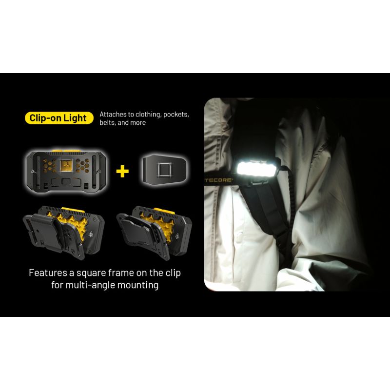 NITECORE HU2000 LED Headlamp 2000 Lumens USB-C Rechargeable Lightweight and Durable for Outdoor Work