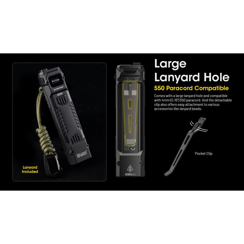 NITECORE EDC29 6500 Lumens USB-C Rechargeable Flashlight Long-Range Visibility Everyday Carry Adventure