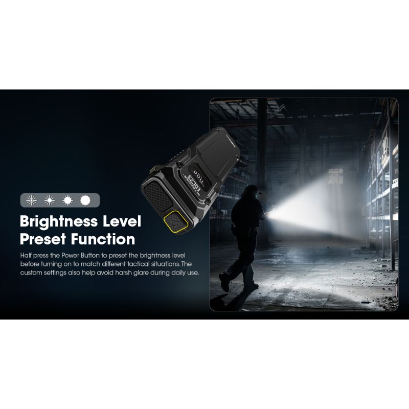 NITECORE EDC23 UHi LED Flashlight 2500 Lumens USB-C Rechargeable Compact Durable Outdoor Everyday Carry