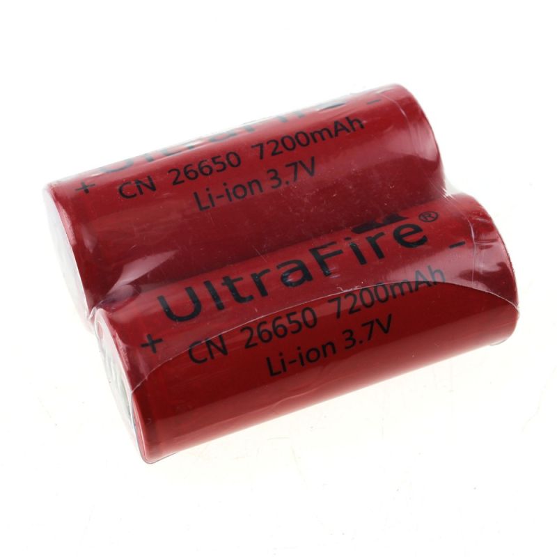Ultrafire CN 26650 3.7V 7200mAh Bateria desprotegida Li-ion