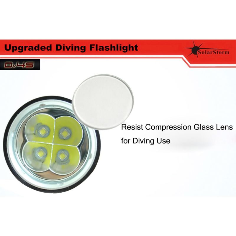 SolarStorm DX4S 4xU2 3200-Lumen LED lanterna de mergulho