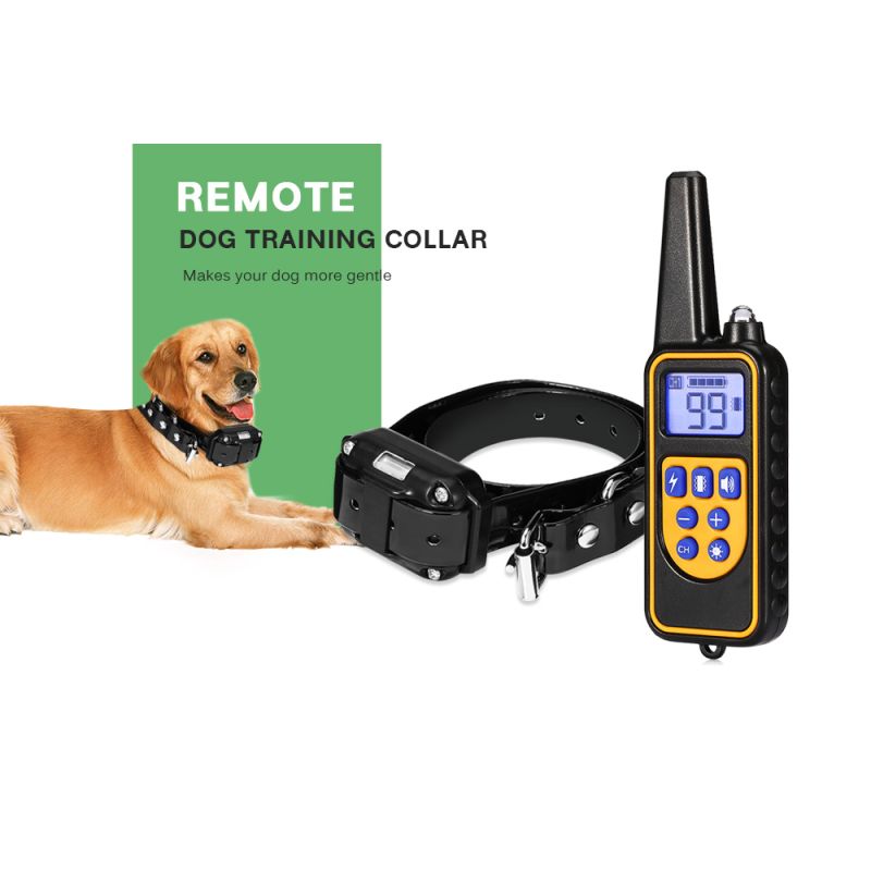 800m Cão Elétrico Treinamento Colares Pet Controle Remoto Impermeável Recarregável com Display LCD para Todos Tamanho Bark-Stop Collars
