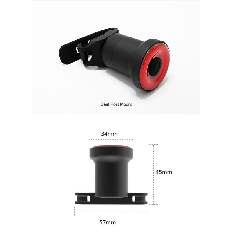 XLite100 Intelligent Bike Tail Light USB Bicicleta Inteligente Freio Luz traseira Luz de Segurança Visual Aviso Lanterna