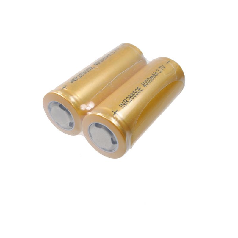 Alta capacidade 26650 4000mAh li-ion recarregável bateria (1 par)