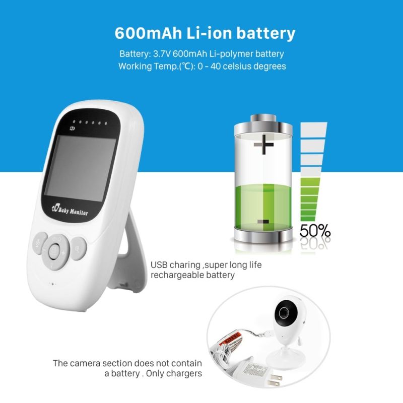 SP880 Wireless Video Color Baby Monitor com 2.4inches LCD 2 Way Audio Talk Night Vision Visão de Vigilância Câmera de Segurança Babá