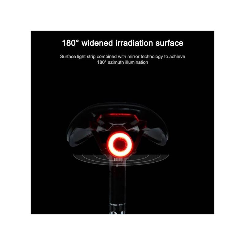 MEROCA MX2 luz traseira de freio com sensor inteligente luz traseira para bicicleta de montanha de carregamento USB para bicicleta de estrada noturna