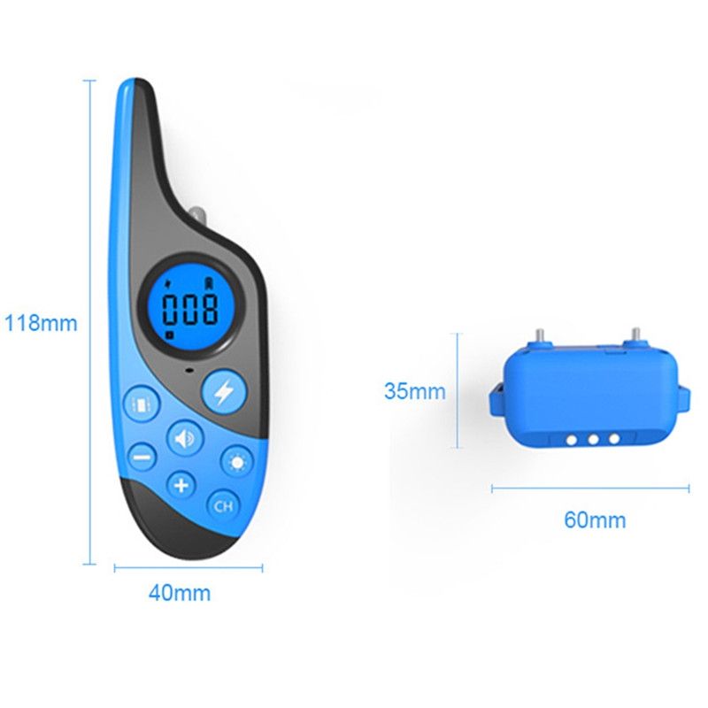 2021 Novo 500m Elétrico Cão Treinamento Colares Pet Remoto Recarregável Recarregável com Display LCD para Todo Som Choque Vibração Som