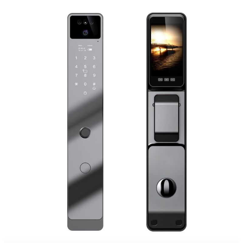 Tuya Wifi 3D Face Recognition Smart Door Lock with Built-In Camera for Advanced Home Security Convenience