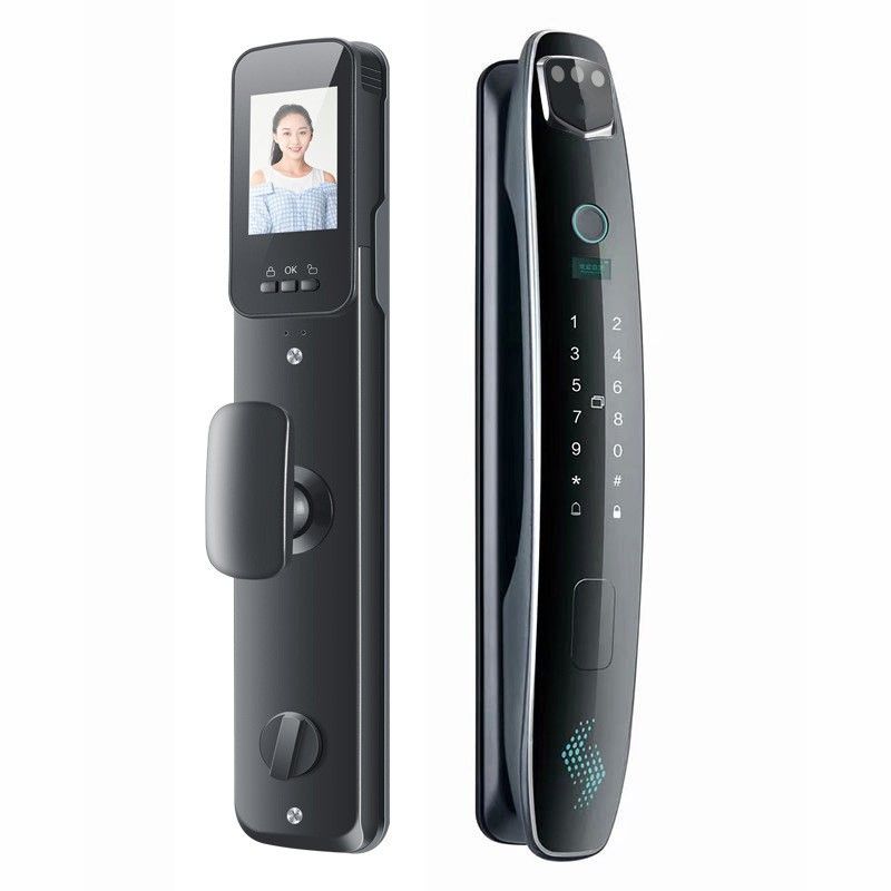 3D Face Smart Door Lock Security Camera Monitor with Intelligent Fingerprint Modern Home Security System