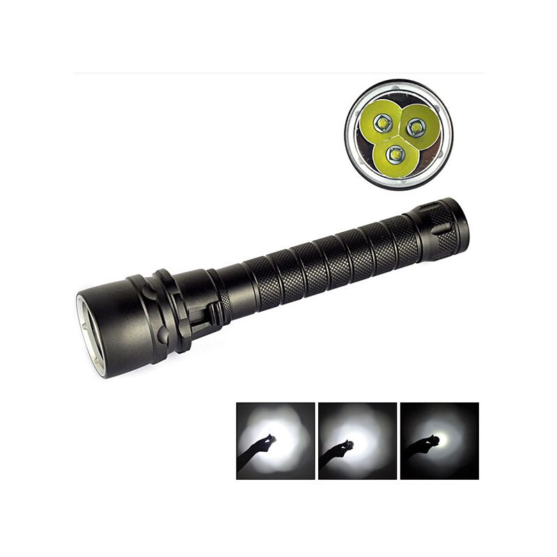 Impermeável 100m mergulho 6000lm lanterna subaquática 3 x xml t6 led tocha brilho luz durável