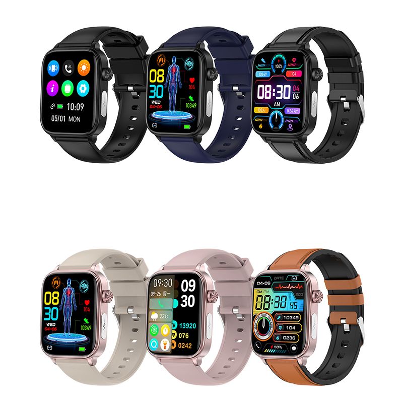 ET570 Blood Glucose Smart Watch ECG Heart Rate Blood Pressure Smartwatch