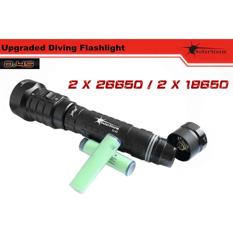 SolarStorm DX4S 4xU2 3200-Lumen LED lanterna de mergulho