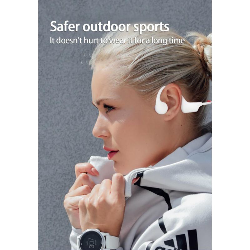 Fones de ouvido de natação de condução óssea 16 GB IP68 à prova d'água compatível com Bluetooth fone de ouvido sem fio MP3 player de música esportivo fone de ouvido