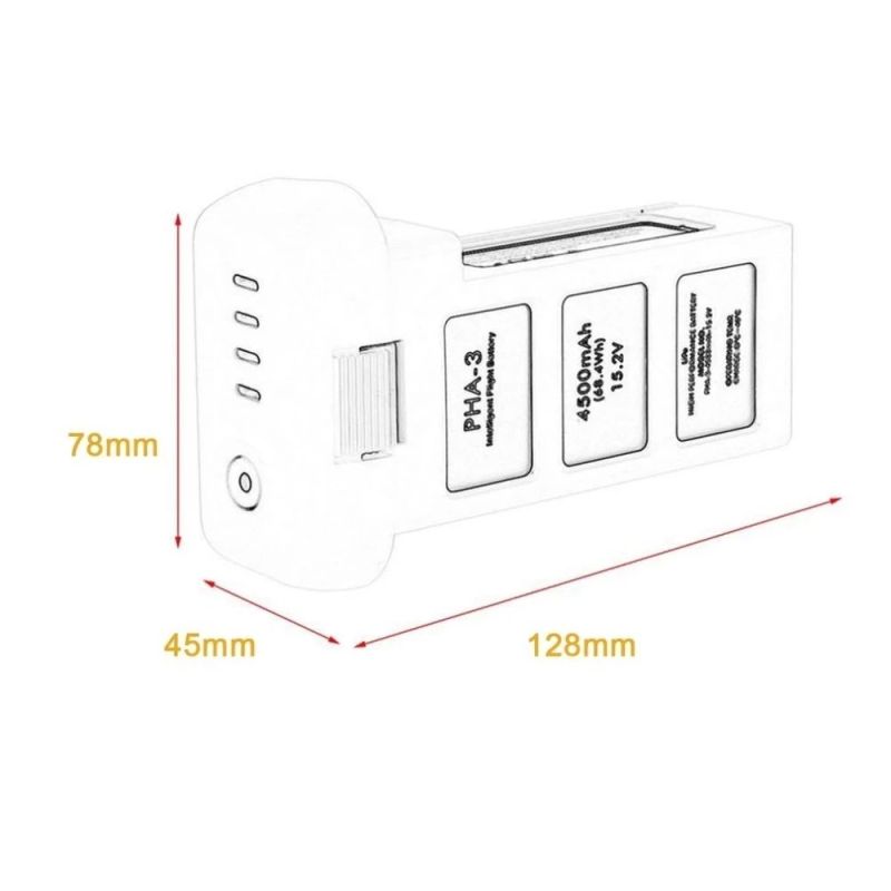 Drone DJI Phantom 3 4500mAh 15,2V 4S Bateria LiPo de Voo Inteligente