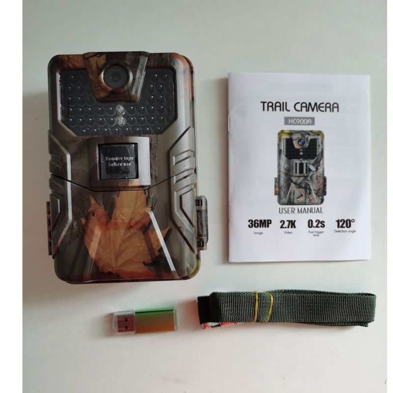 HC-900A 36MP 2.7K Trail Camera 940NM Invisible Infrared Hunting Cameras Câmera Sem Fio Visão Noturna Vigilância da Vida Selvagem