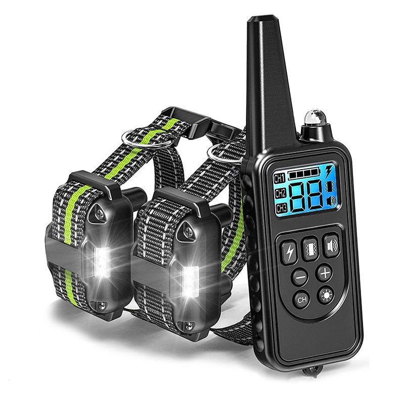 2019 Novo 800m Elétrico Dog Treinando Collar Pet Controle Remoto Impermeável Recarregável Com Display LCD para Todos Tamanho Tamk-Stop Collars