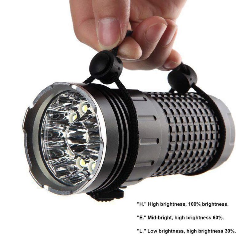 Sky Ray 18xT6 4 Modos 15000 Lumen Recarregável USB Tipo-C LED Lanterna