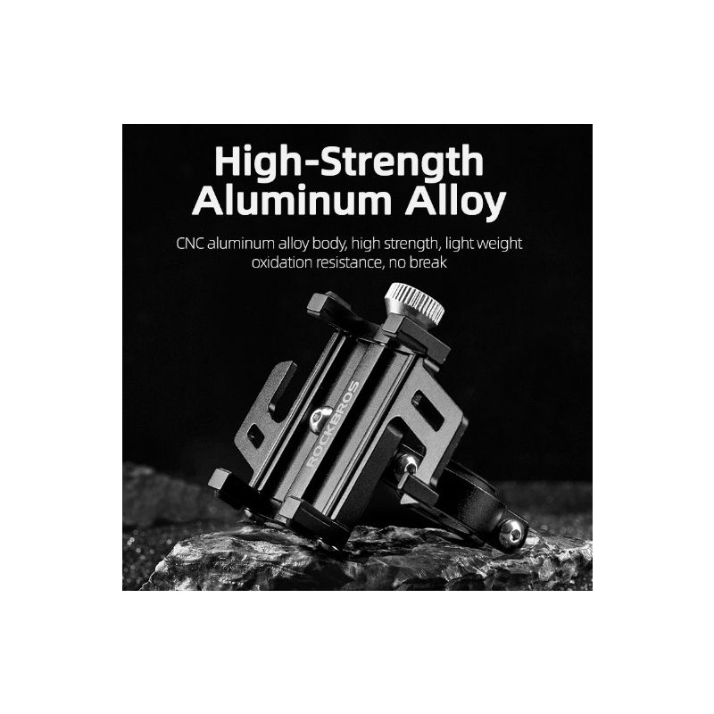 ROCKBROS Durable Motorcycle Phone Holder Versatile CNC Aluminum Alloy Bike Accessory with Five Claws Secure Fit