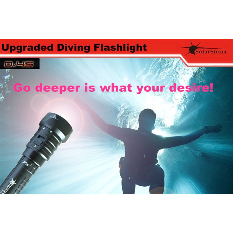 SolarStorm DX4S 4xU2 3200-Lumen LED lanterna de mergulho