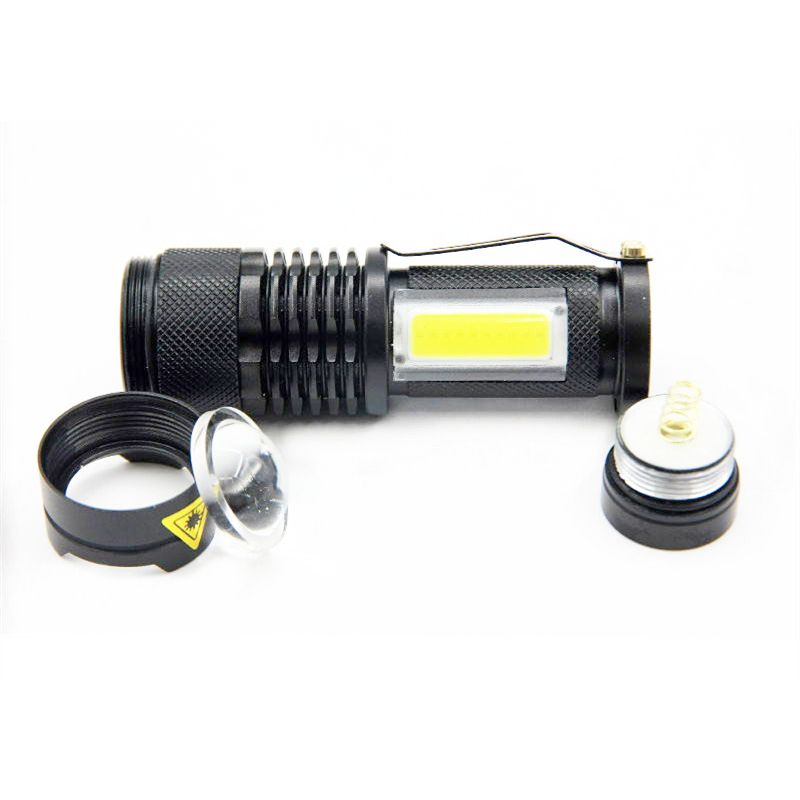 SK68 XML-Q5  COB LED Portable Mini Zoom Lanterna