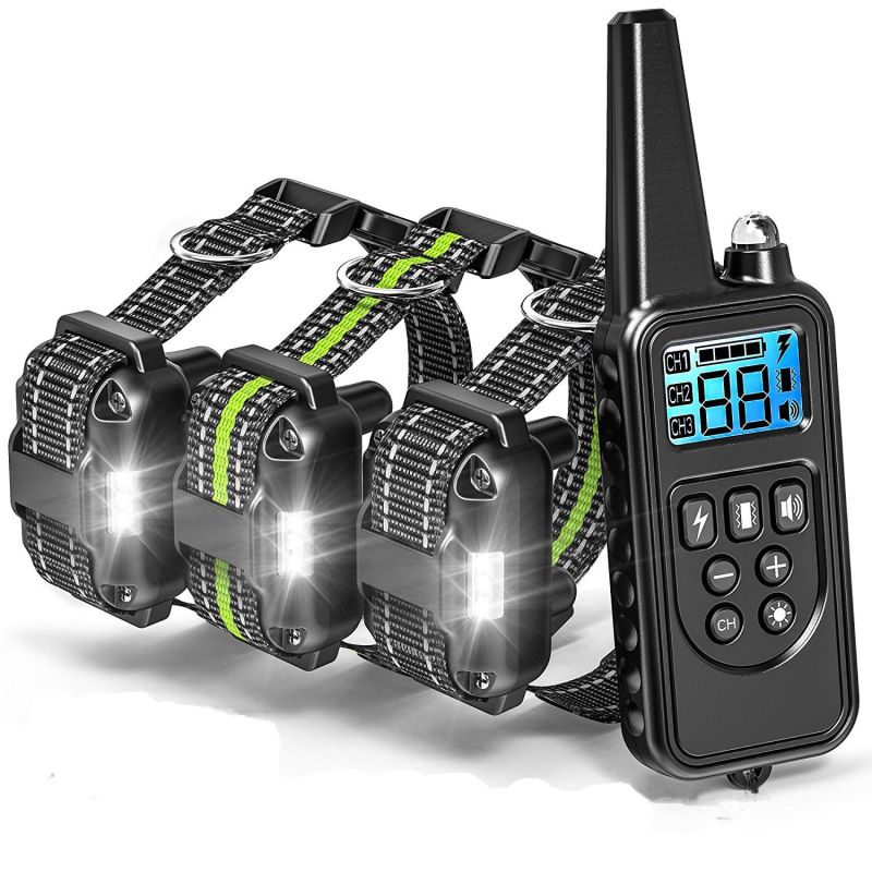 2019 Novo 800m Elétrico Dog Treinando Collar Pet Controle Remoto Impermeável Recarregável Com Display LCD para Todos Tamanho Tamk-Stop Collars