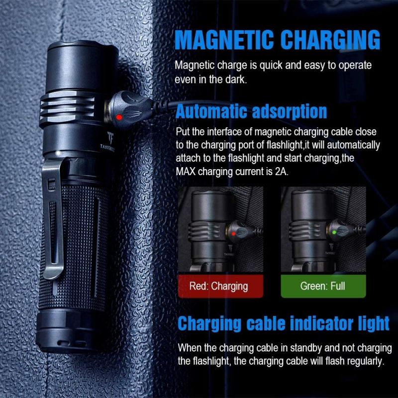 TrustFire MC3 XHP50 2500 Lumens LED Lanterna USB Magnetic Charging Torch 21700 Luz Recarregável IP68 À Prova D 'Água EDC Lâmpada Handheld Luzes de trabalho