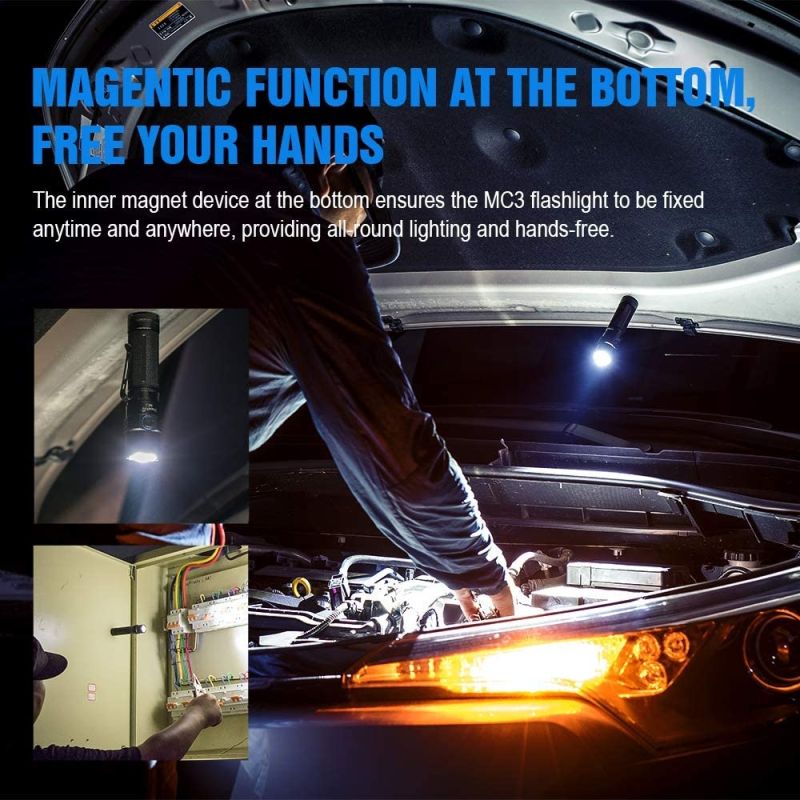 TrustFire MC3 XHP50 2500 Lumens LED Lanterna USB Magnetic Charging Torch 21700 Luz Recarregável IP68 À Prova D 'Água EDC Lâmpada Handheld Luzes de trabalho