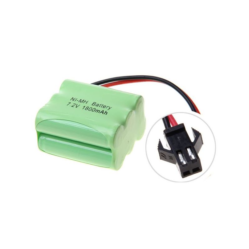 Eco-Friendly 7.2V AA 1800mAh Ni-MH Rechargeable Battery Pack High Capacity for Toy Cars Model Planes