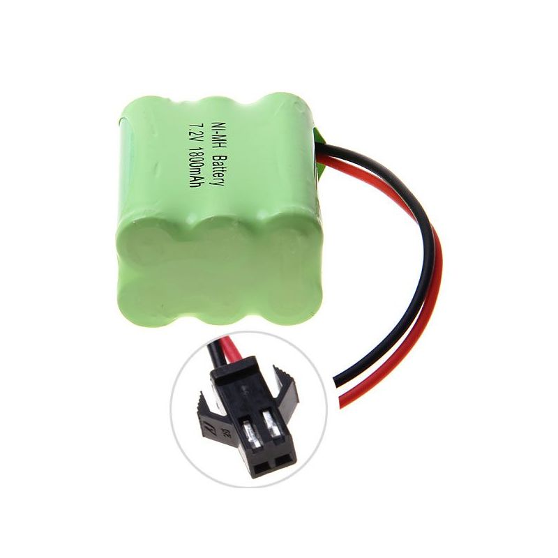 Eco-friendly 7.2V 1800mAh Ni-MH Rechargeable Battery Pack for High-Drain Devices SM Plug for Long Usage