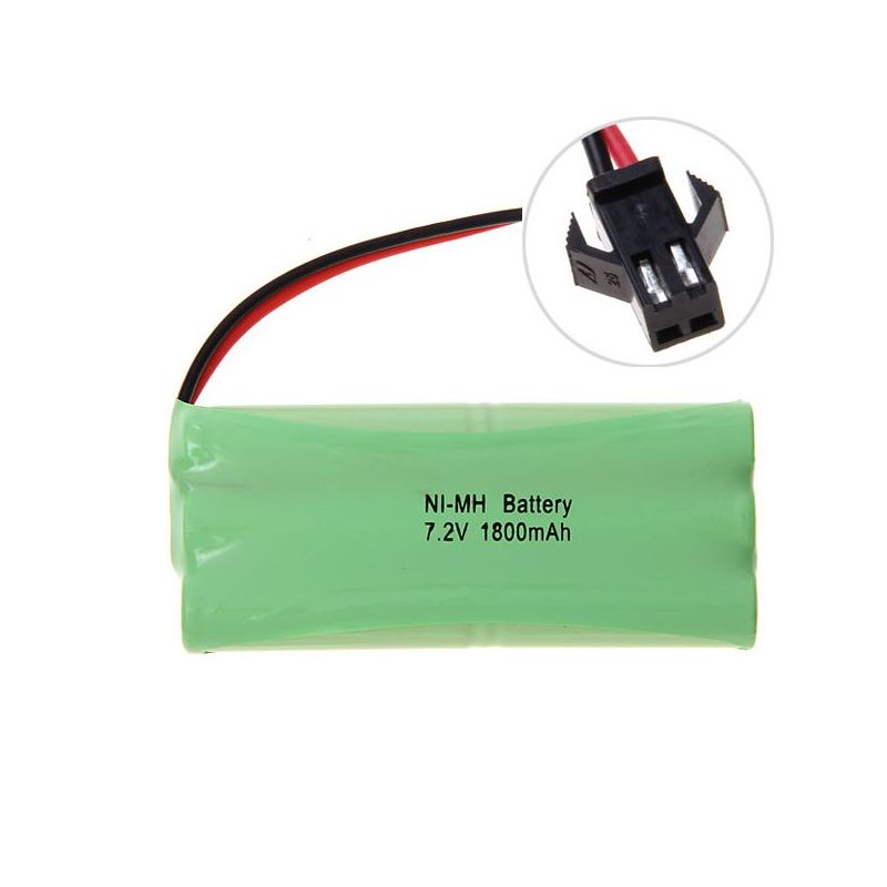 Eco-Friendly 7.2V AA 1800mAh Ni-MH SM Plug Rechargeable Battery Pack for Toy Cars Gadget Battery