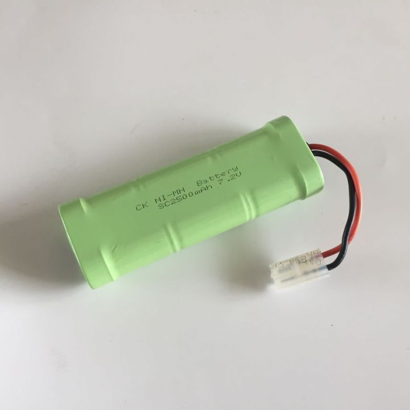 Eco-Friendly 7.2V SC Ni-MH Rechargeable Battery 2500mAh High Capacity for RC Vehicles and Household Electronics