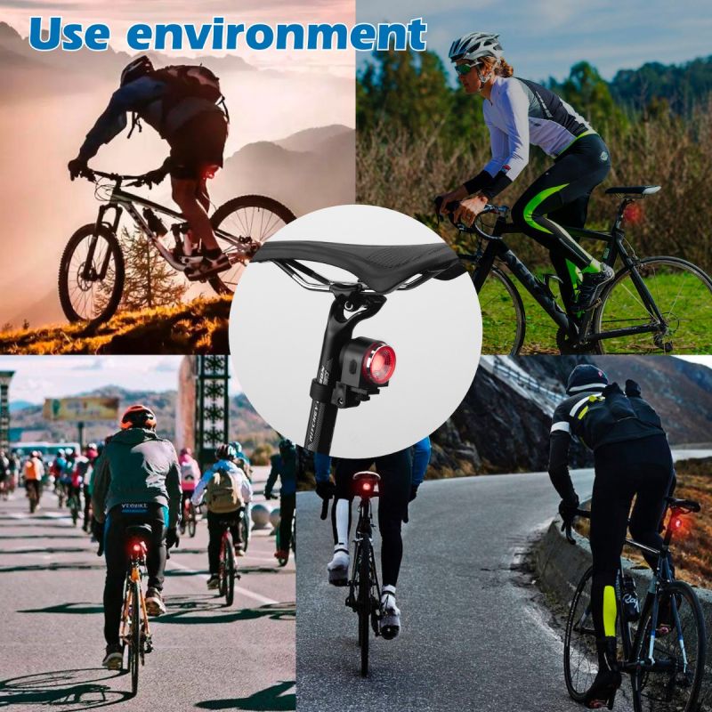 ANTUSI A8 Bicicleta de estrada anti-roubo, trava de alarme, freio automático, ciclismo, luz traseira, controle remoto, luz traseira, bicicleta, MTB, sem fio, campainha