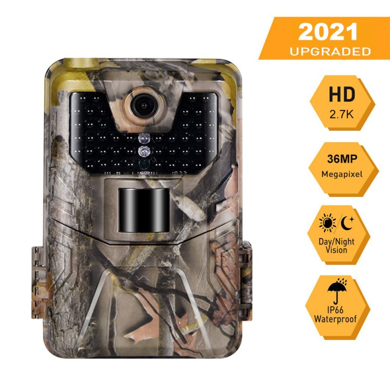 HC-900A 36MP 2.7K Trail Camera 940NM Invisible Infrared Hunting Cameras Câmera Sem Fio Visão Noturna Vigilância da Vida Selvagem