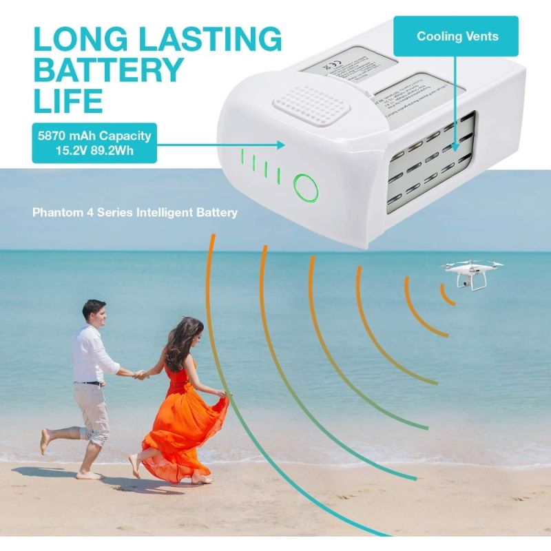 DJI Phantom 4 Series 15,2 V 5870 mAh 89,2 Wh FPV Quadcopter RC Drone Li-Po bateria