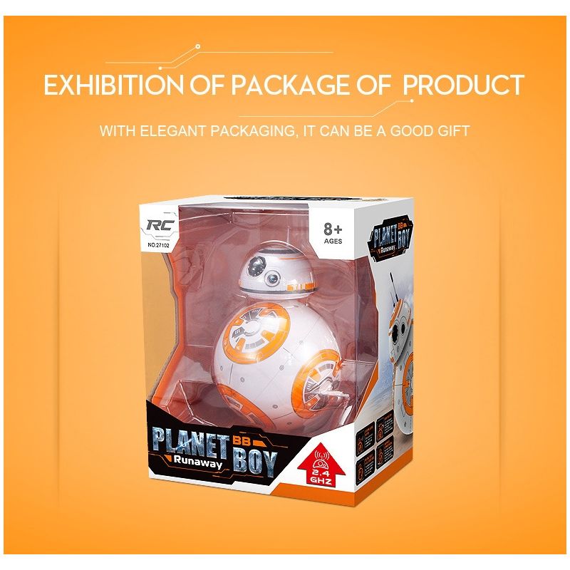Atualizar 20.5cm Controle Remoto Robô BB-8 Ball RC Inteligente Robô 2.4G BB8 Com Ação Som Figura BB-8 Presente Brinquedos Para Crianças