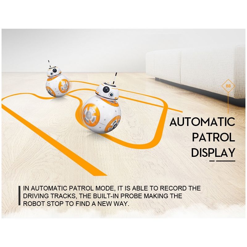 Atualizar 20.5cm Controle Remoto Robô BB-8 Ball RC Inteligente Robô 2.4G BB8 Com Ação Som Figura BB-8 Presente Brinquedos Para Crianças
