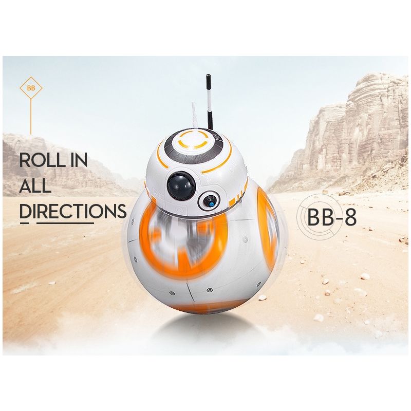 Atualizar 20.5cm Controle Remoto Robô BB-8 Ball RC Inteligente Robô 2.4G BB8 Com Ação Som Figura BB-8 Presente Brinquedos Para Crianças