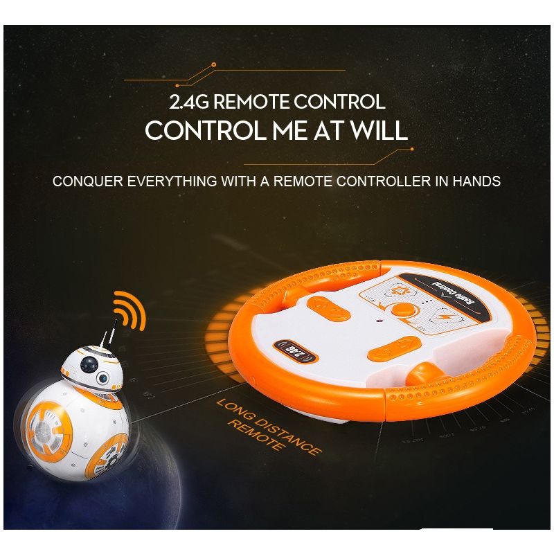 Atualizar 20.5cm Controle Remoto Robô BB-8 Ball RC Inteligente Robô 2.4G BB8 Com Ação Som Figura BB-8 Presente Brinquedos Para Crianças
