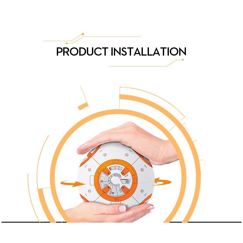 Atualizar 20.5cm Controle Remoto Robô BB-8 Ball RC Inteligente Robô 2.4G BB8 Com Ação Som Figura BB-8 Presente Brinquedos Para Crianças