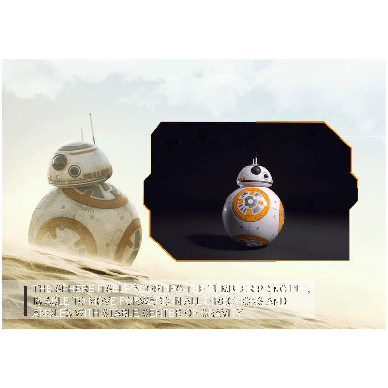 Atualizar 20.5cm Controle Remoto Robô BB-8 Ball RC Inteligente Robô 2.4G BB8 Com Ação Som Figura BB-8 Presente Brinquedos Para Crianças