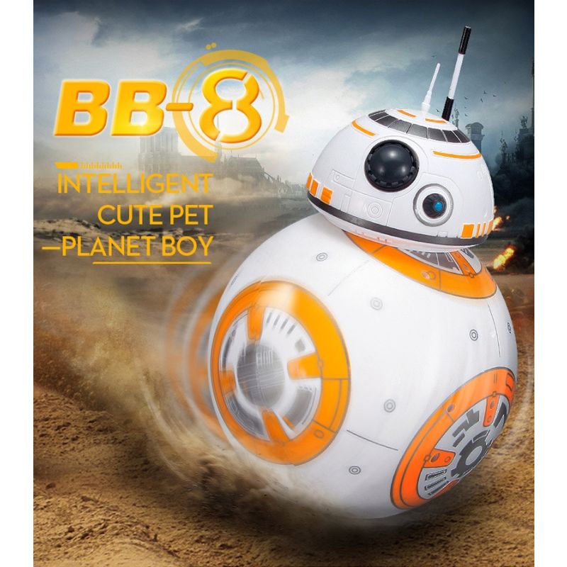 Atualizar 20.5cm Controle Remoto Robô BB-8 Ball RC Inteligente Robô 2.4G BB8 Com Ação Som Figura BB-8 Presente Brinquedos Para Crianças